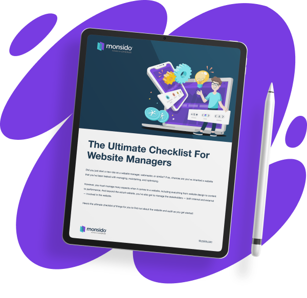 The cover of the Ultimate Checklist for Website Managers